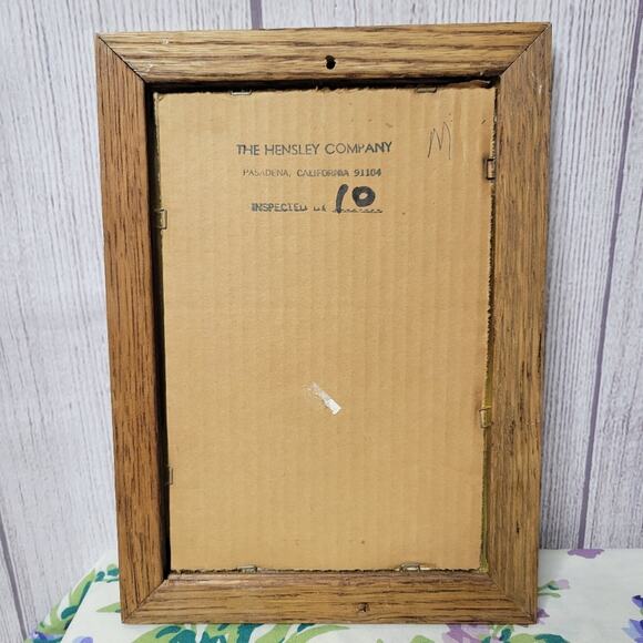 Vintage Hensley Hot Baths and Massages Mirror Art, 8x11 - Picture 3 of 3